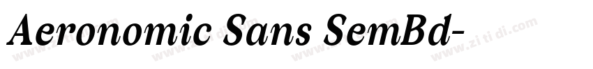 Aeronomic Sans SemBd字体转换